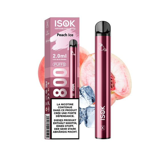 Cigarette électronique ISOK X 800 Puff Peach Ice