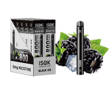 ISOK X Blackberry 0% 800 Puffs – Pack de 10