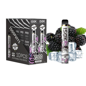 Cigarette électronique ISOK PRO 2000 Puff Blackberry Ice