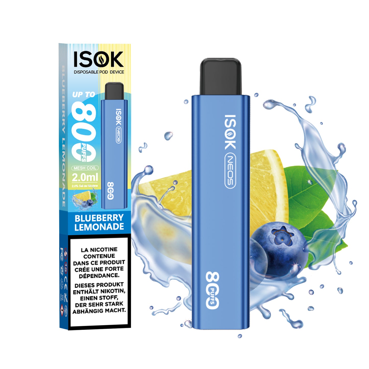 Cigarette électronique ISOK NEOS 800 Puffs