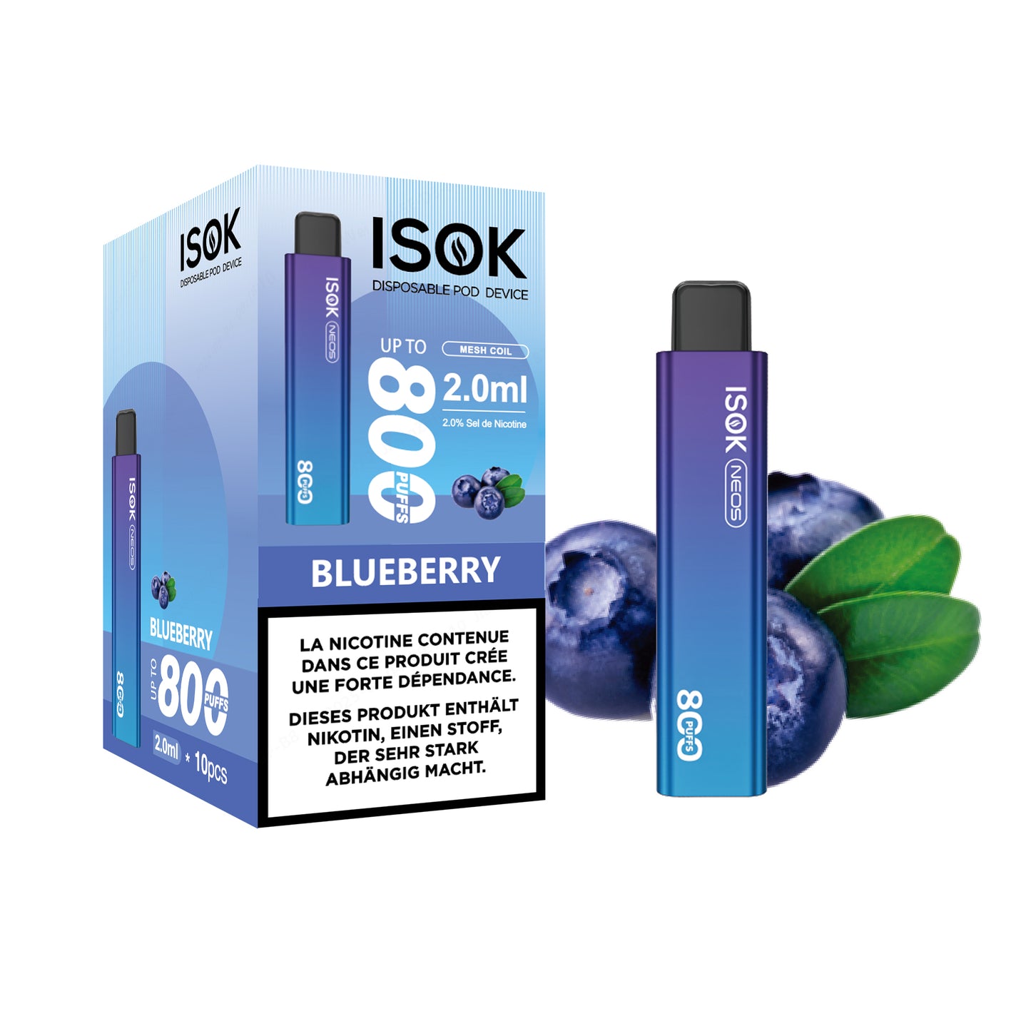 Vape Pen ISOK X 800 Züge