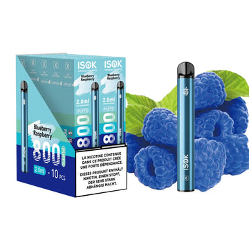 ISOK X Blueberry Raspberry 800 Puffs – Pack de 10