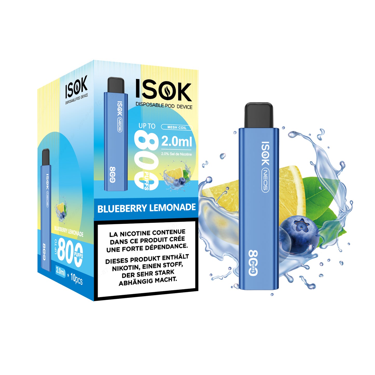 Vape Pen ISOK X 800 Züge