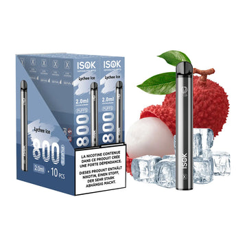 ISOK X Lychee Ice 800 Puffs – Pack de 10