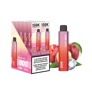 ISOK NEOS Peach Ice 800 Puffs – Pack de 10