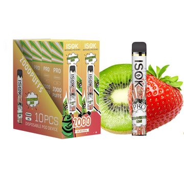 Cigarette électronique ISOK PRO 2000 Puff Strawberry Kiwi