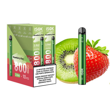 ISOK X Strawberry Kiwi 800 Puffs – Pack de 10