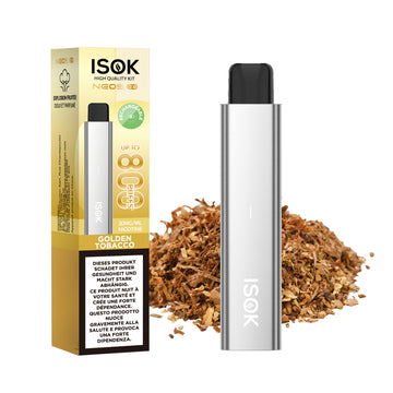 ISOK NEOS 2.0 Golden Tobacco – Starter Kit saveur tabac doré.