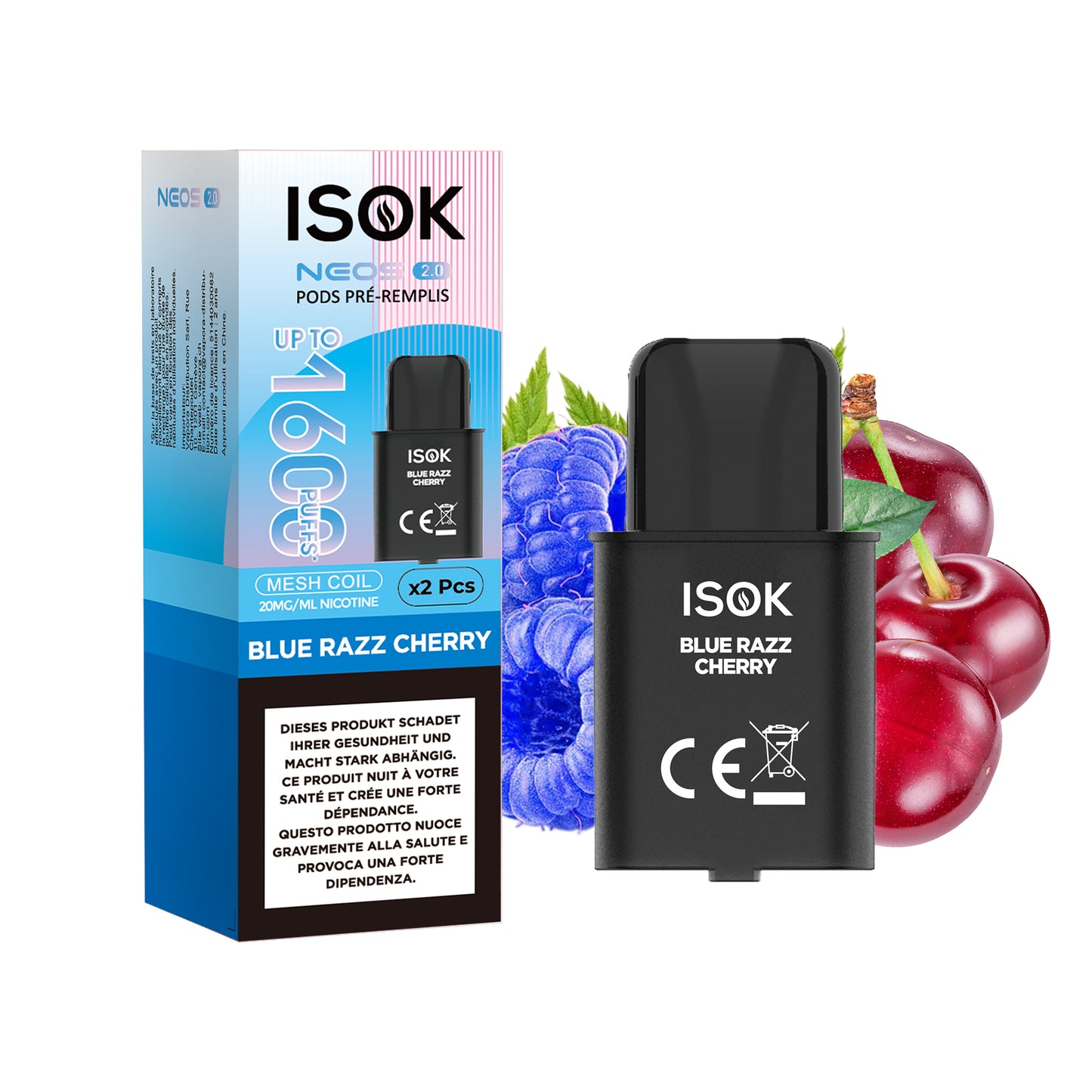 PODS ISOK NEOS 2.0 – Pack de 2 x 800 Puffs