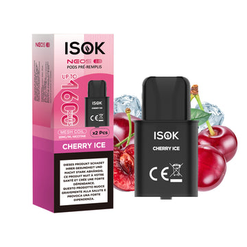 PODS ISOK NEOS 2.0 – Pack de 2 x 800 Puffs Cherry Ice