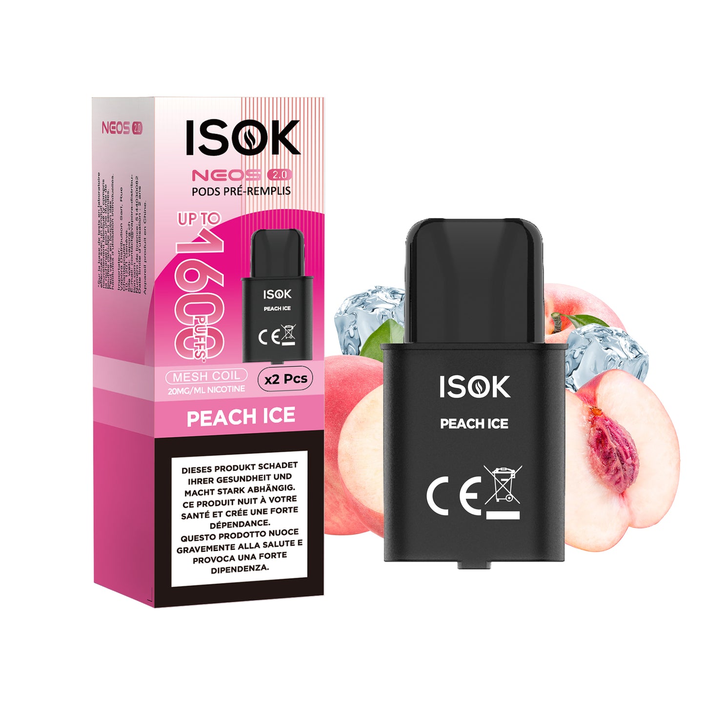 PODS ISOK NEOS 2.0 – Pack de 2 x 800 Puffs