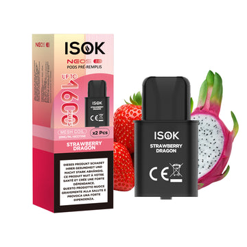 PODS ISOK NEOS 2.0 – Pack de 2 x 800 Puffs Strawberry Dragon