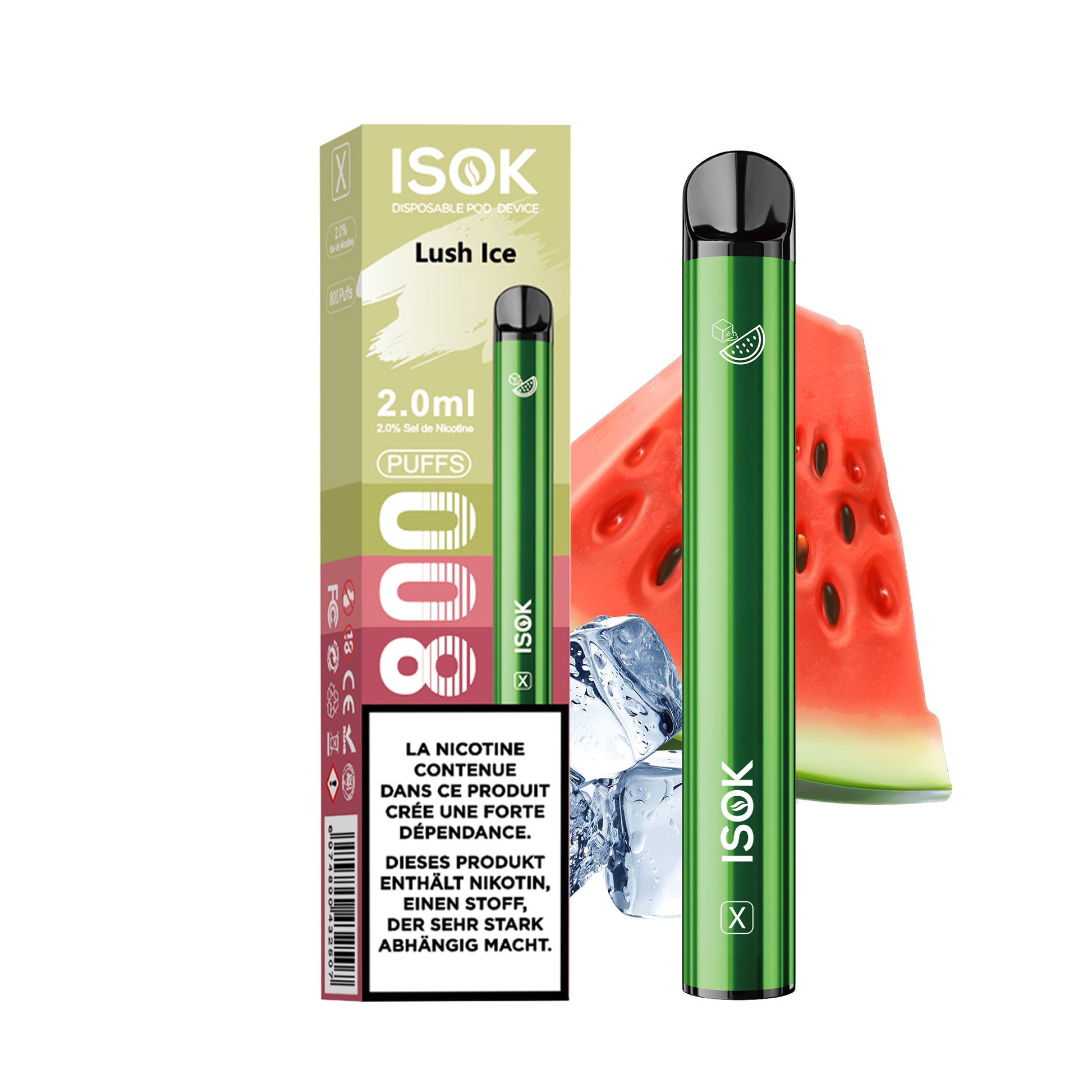 Cigarette électronique ISOK X 800 Puff Lush Ice