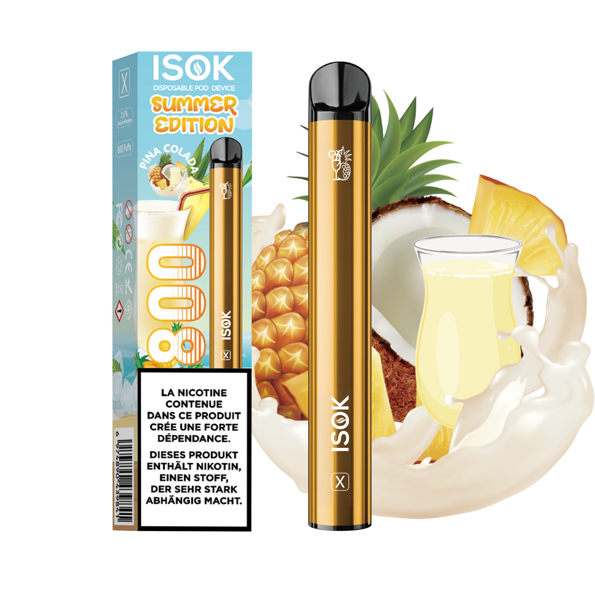 Cigarette électronique ISOK X 800 Puff Summer Edition 